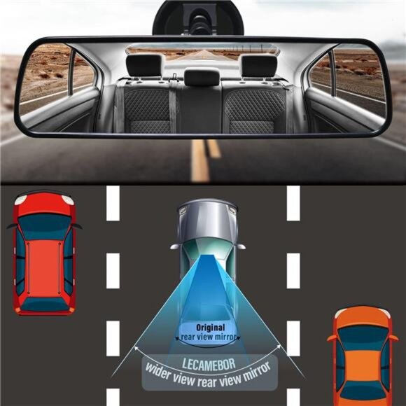 Rear View Mirror,Universal Thickened Anti-glare HD Car Interior Rear View Mirror - Picture 6 of 7